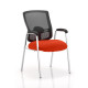 Portland Coloured Seat 4 Leg Mesh Back Visitor Chair