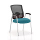 Portland Coloured Seat 4 Leg Mesh Back Visitor Chair