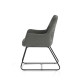 Quote Sled Velour Reception Chair