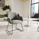 Quote Sled Velour Reception Chair