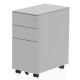 Rayleigh Steel 3 Drawer Slim Lockable Mobile Pedestal