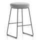 Turin Black Frame Fabric Seat Stool Chair