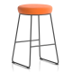 Turin Black Frame Fabric Seat Stool Chair