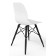 Coco Plastic Shell Chair with Black Wooden Eiffel Frame