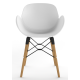 Coco Plastic Shell Tub Chair With Wooden 4 Leg Eiffel Frame