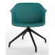 Cashew One Piece Moulded Chair with Black Pyramid Base