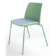 Melba Polypropylene Shell 4 Leg Frame Chair with Upholstered Seat