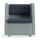 Mingle Upholstered High Arm Single Seater Sofa