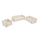 Belmont Single Seater Cubed Leather Faced Reception Chair