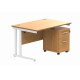 Core Desk With Underdesk Pedestal - 2 or 3 Draw