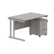Core Desk With Underdesk Pedestal - 2 or 3 Draw
