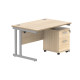 Core Desk With Underdesk Pedestal - 2 or 3 Draw