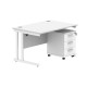 Core Desk With Underdesk Pedestal - 2 or 3 Draw