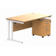 Core Desk With Underdesk Pedestal - 2 or 3 Draw
