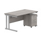 Core Desk With Underdesk Pedestal - 2 or 3 Draw