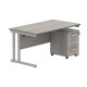 Core Desk With Underdesk Pedestal - 2 or 3 Draw