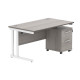 Core Desk With Underdesk Pedestal - 2 or 3 Draw