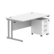 Core Desk With Underdesk Pedestal - 2 or 3 Draw