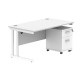 Core Desk With Underdesk Pedestal - 2 or 3 Draw