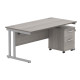 Core Desk With Underdesk Pedestal - 2 or 3 Draw