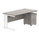 Core Desk With Underdesk Pedestal - 2 or 3 Draw
