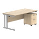 Core Desk With Underdesk Pedestal - 2 or 3 Draw