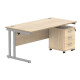 Core Desk With Underdesk Pedestal - 2 or 3 Draw