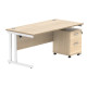 Core Desk With Underdesk Pedestal - 2 or 3 Draw
