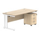 Core Desk With Underdesk Pedestal - 2 or 3 Draw