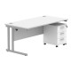 Core Desk With Underdesk Pedestal - 2 or 3 Draw