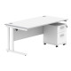 Core Desk With Underdesk Pedestal - 2 or 3 Draw