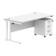 Core Desk With Underdesk Pedestal - 2 or 3 Draw