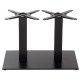 Forza Black Cast Iron Twin Pedestal Table Base