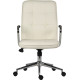 Piano Executive White Leather Office Chair