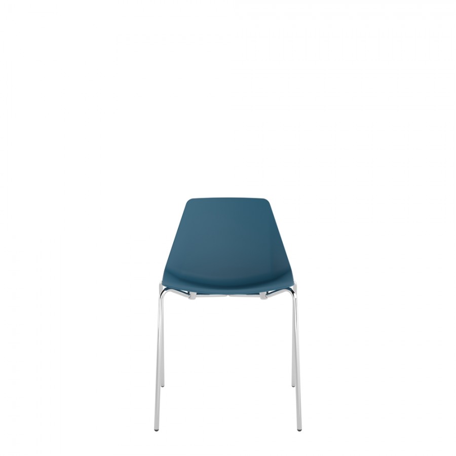 Polypropylene Shell Chair 4-Leg Chrome Steel Frame