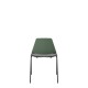 Polypropylene Shell Chair With Upholstered Seat Pad and 4-Leg Black Steel Frame