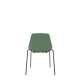 Polypropylene Shell Chair With Upholstered Seat Pad and 4-Leg Black Steel Frame