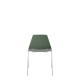 Polypropylene Shell Chair With Upholstered Seat Pad and 4-Leg Chrome Steel Frame