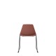 Polypropylene Shell Chair Black Steel Skid Frame