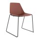 Polypropylene Shell Chair Black Steel Skid Frame