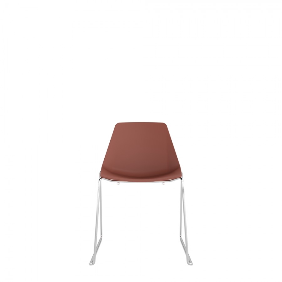 Polypropylene Shell Chair Chrome Steel Skid Frame