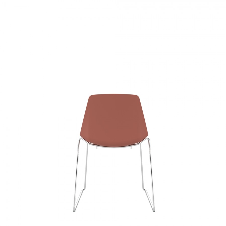 Polypropylene Shell Chair Chrome Steel Skid Frame