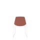 Polypropylene Shell Chair White Steel Skid Frame