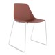 Polypropylene Shell Chair White Steel Skid Frame