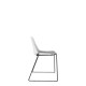 Polypropylene Shell Chair With Upholstered Seat Pad and Black Steel Skid Frame