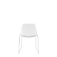 Polypropylene Shell Chair With Upholstered Seat Pad and Chrome Steel Skid Frame