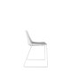 Polypropylene Shell Chair With Upholstered Seat Pad and White Steel Skid Frame