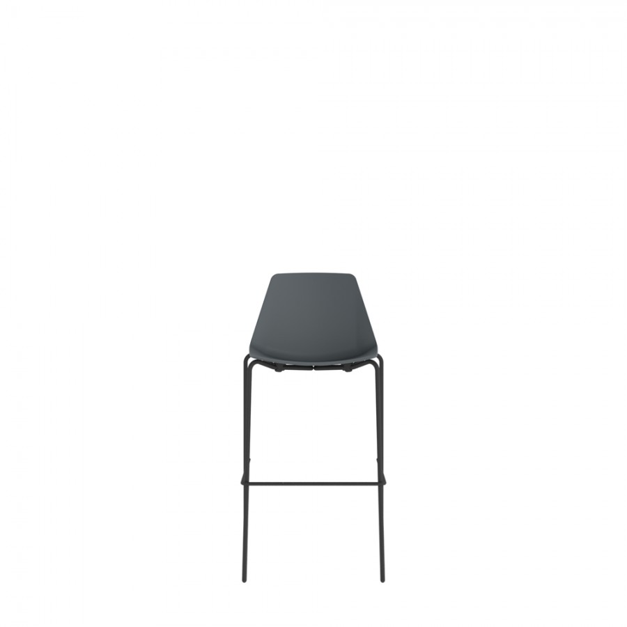 Polypropylene Shell High Stool 4-Leg Black Steel Frame