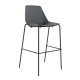 Polypropylene Shell High Stool 4-Leg Black Steel Frame