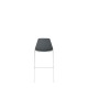 Polypropylene Shell High Stool 4-Leg White Steel Frame